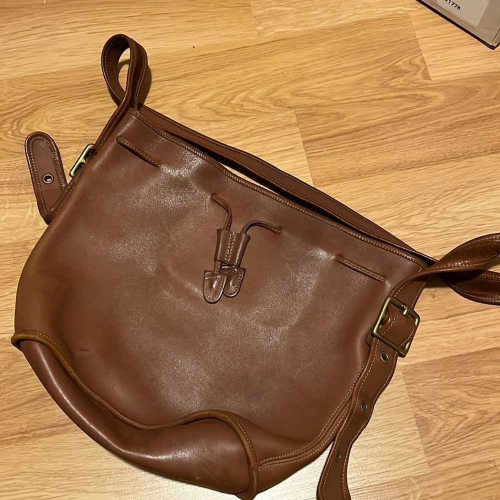 Leather Drawstring Bag